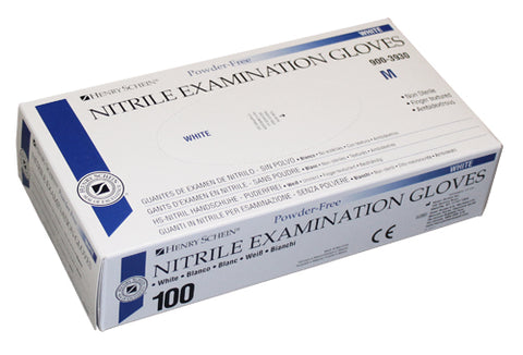 Gloves - HS - Nitrile Powder Free, X-Large White [100 Pack]